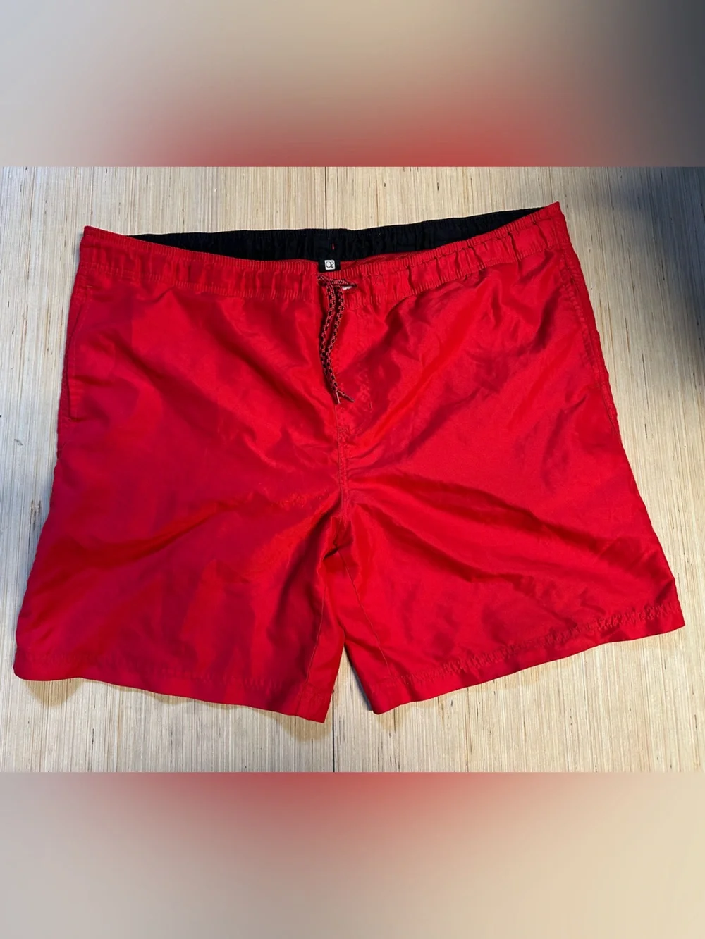 OP Men’s Red Swim Trunks with Black Waistband